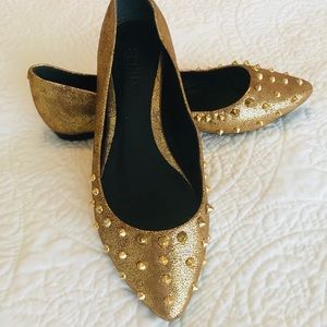 Metallic Schultz flat shoes